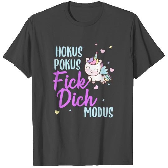 Hocus Pocus Fuck You Mode Women Unicorn T Shirts