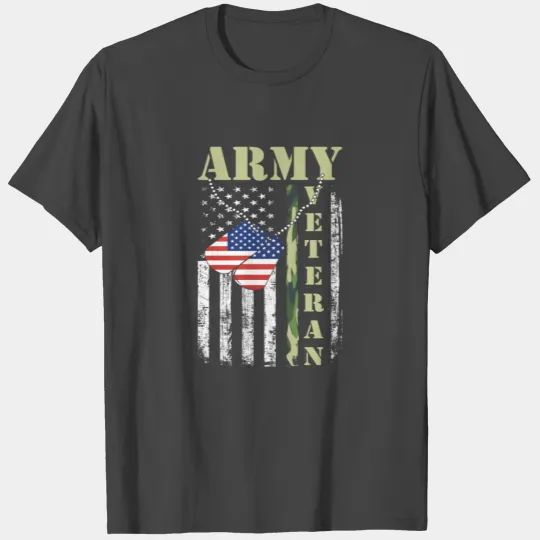 American Flag Camo Proud Us Army Veteran T Shirts