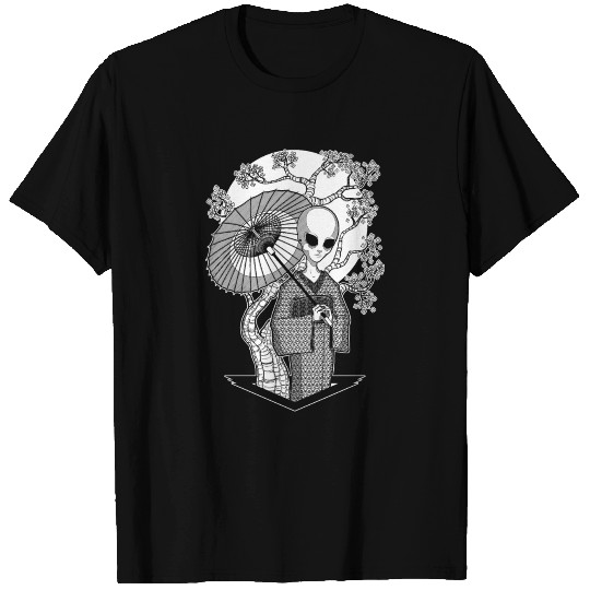 The alien Geisha - Black version T Shirts