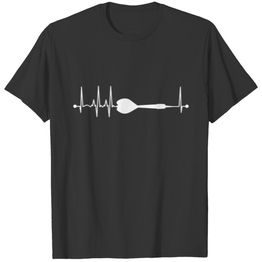 Darts Heartbeat Darts Player EKG Pulse Dart Lover T-shirt