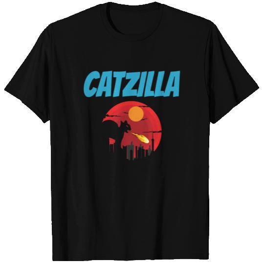 Catzilla Cat Meow T Shirts