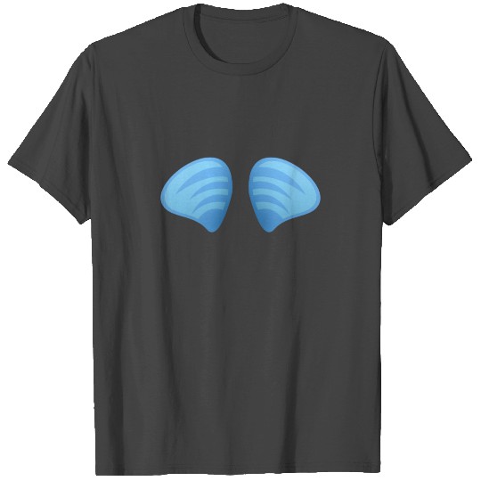 Shell Bikini Beach Bra Carnival Costume Blue clam T Shirts