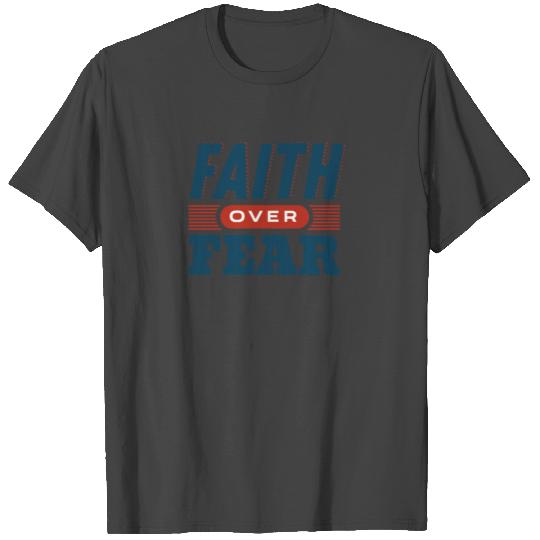 Faith Over Fear - Royal; Great Classic Christian D T Shirts