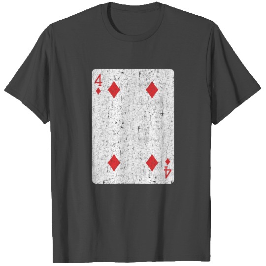 four of diamonds playing card T Shirts