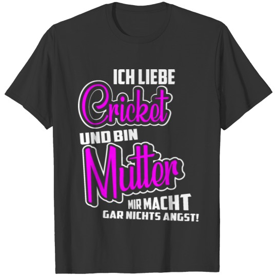 I love cricket and mother mom gift T-shirt