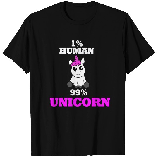 Magical Pony 1%Human 99% Unicorn Fairy Tail T Shirts