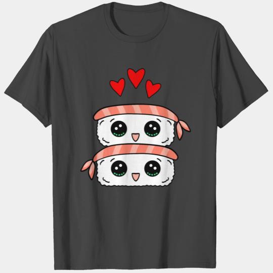 I love sushi. Happy cute Kawaii sushi with shrimp. T Shirts