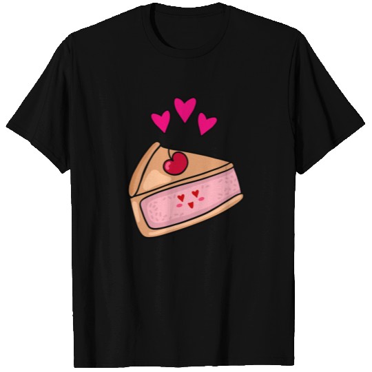 I love cake. Yummy piece of cherry cheesecake. T Shirts