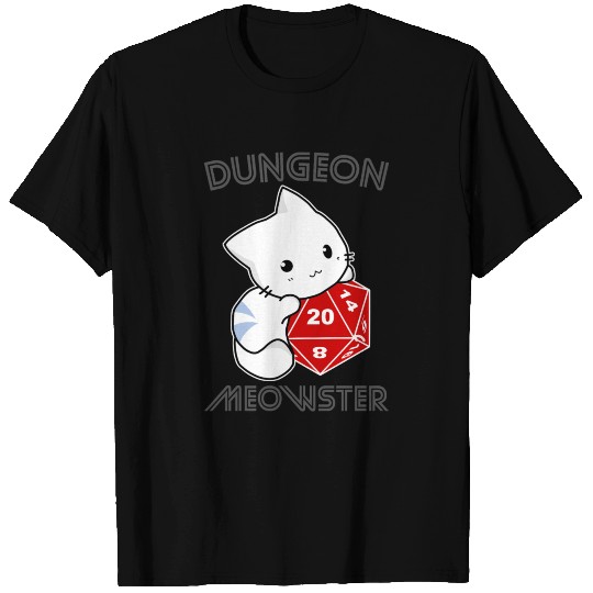 Dungeon Meowster D20 Cat T Shirts