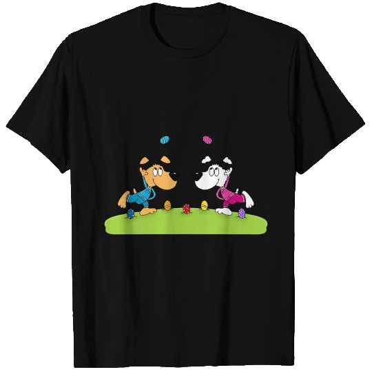 Funny Dogs - Easter Eggs T Shirts