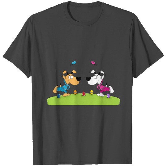 Funny Dogs - Easter Eggs T Shirts