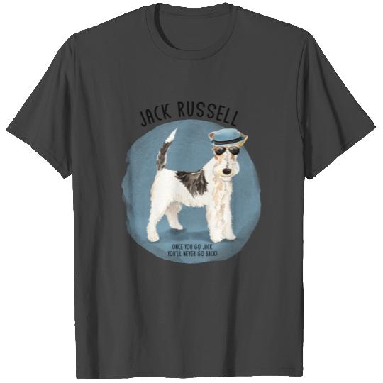 Funny Jack Russell Terrier Dog Hat and Sunglasses T Shirts
