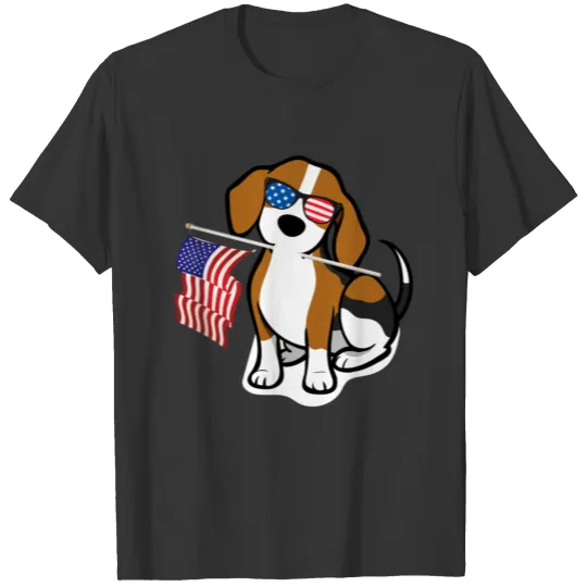 Fourth Of July Beagle T Shirts