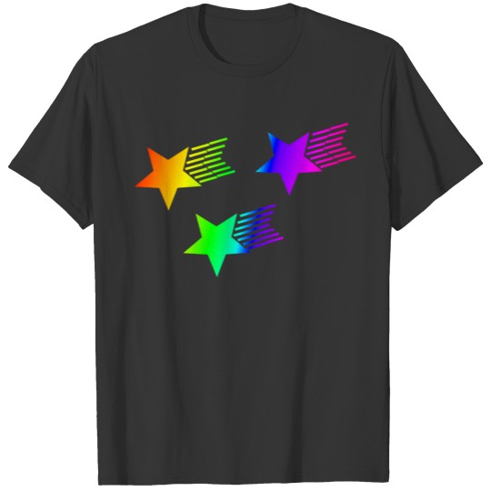Falling stars colorful gradient T Shirts