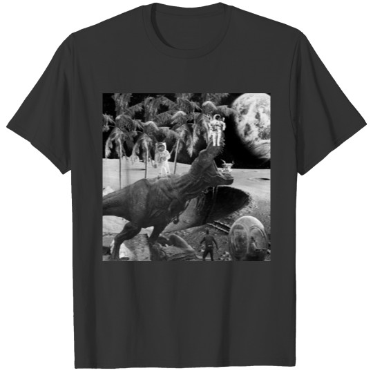 Jurassic Park on the moon T Shirts