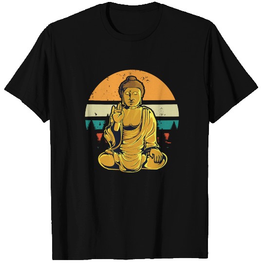 Retro Love Buddha Statue Gift Eastern Buddhist Rel T Shirts