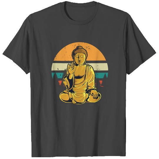 Retro Love Buddha Statue Gift Eastern Buddhist Rel T Shirts