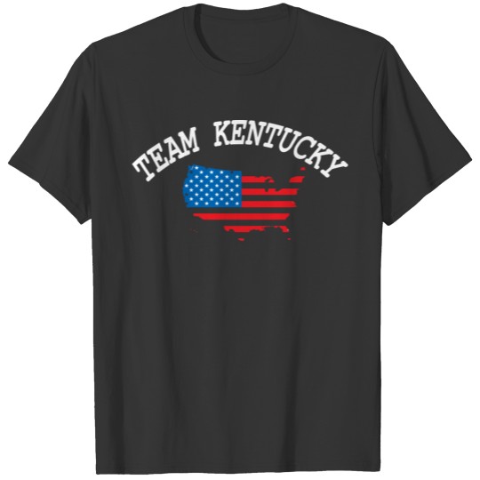 team kentucky shirt american flag map hoodie T-shirt