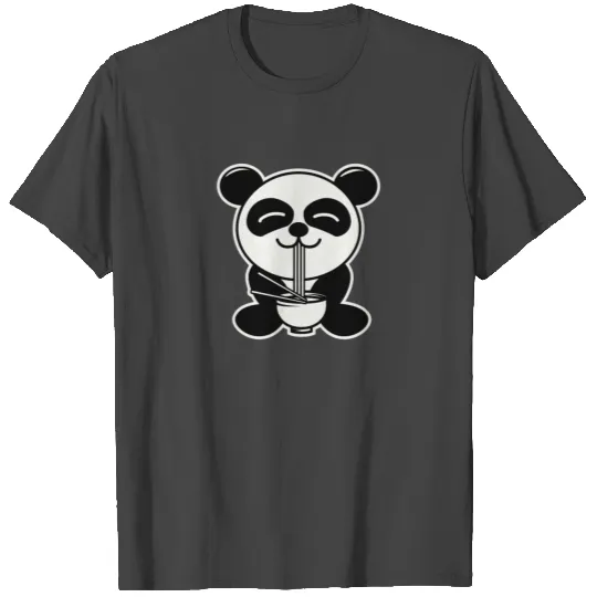 Vietnamese Pho Gift Design Asian Panda Eating Pho T Shirts