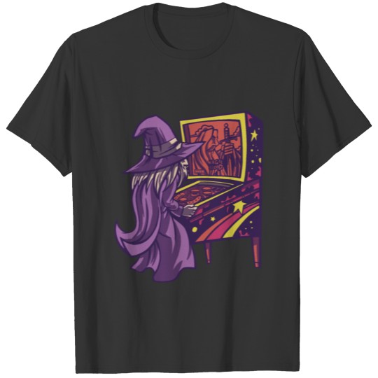 Magic gamer wizard at pinball machine T Shirts