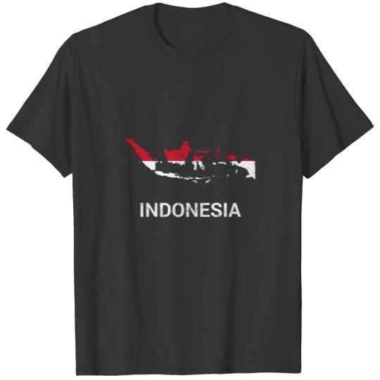 Indonesia country map & flag T-shirt