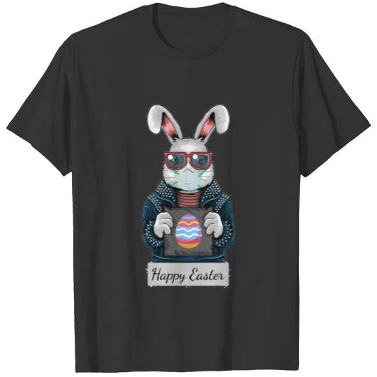 Happy Easter 2020 bunny with mouth mask T-shirt