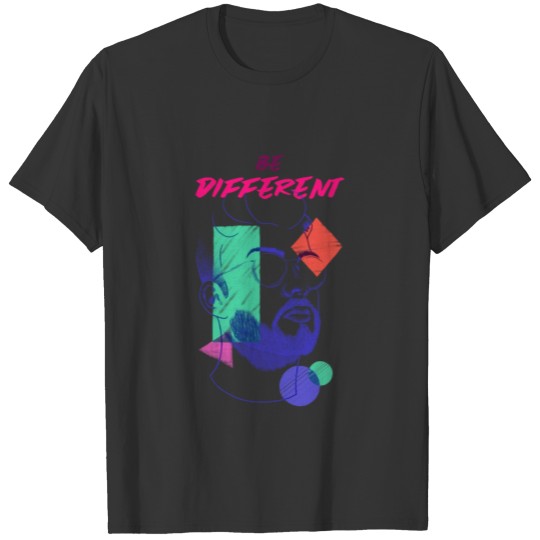 Be different | Abstract Face T Shirts