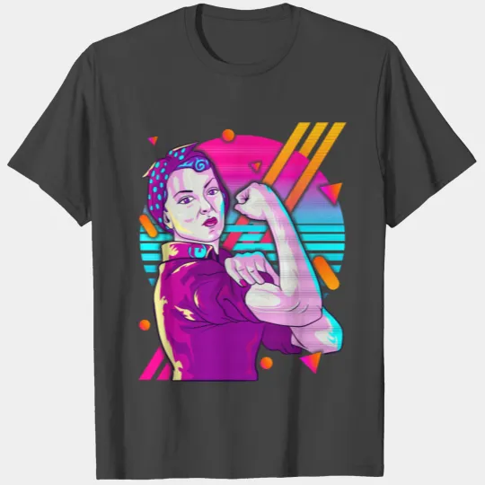 Rosie The Riveter Vaporwave T Shirts