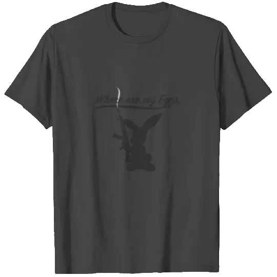 happy easter black bunny T Shirts