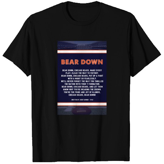 Bear Down Lyrics Poster T Shirts