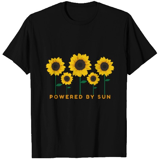 Sunflower Powered By Sun Summer Gift Idea T Shirts