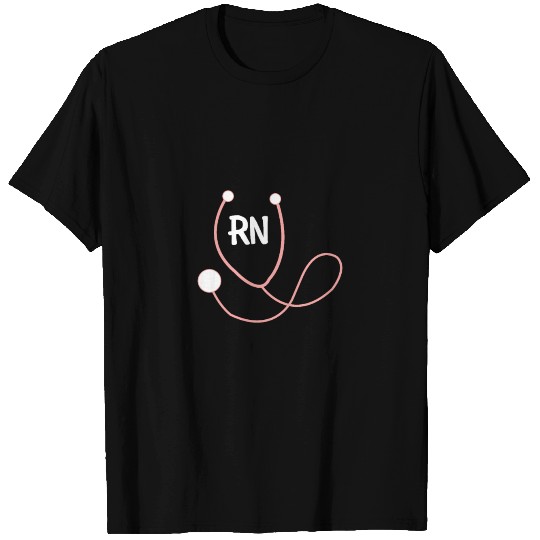 Registered nurse pink stethoscope T Shirts