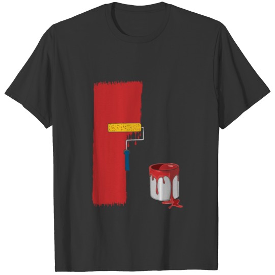Painting Wall Painter Red Color T Shirts