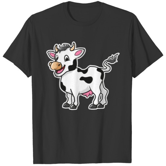 Cartoon Cow Illustration T-shirt