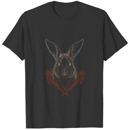 Bunny Skull With Carrot Crossbones Easter T Shirts