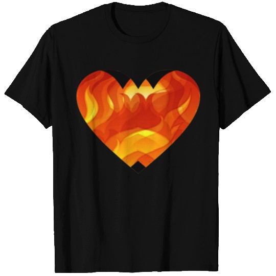 Bat fire heart T Shirts