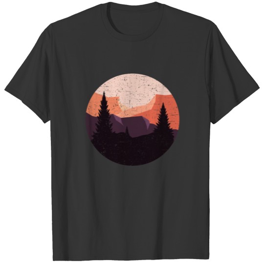 Floral Forest Circle Tree T Shirts