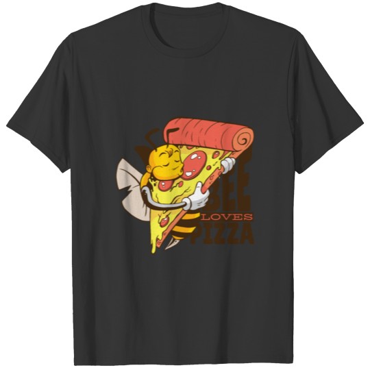 Bee Loves Pizza birthday T Shirts