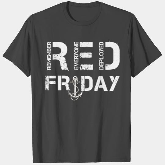Red Friday Military T Shirts Support Navy Soldiers