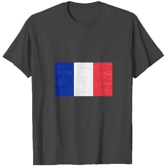 Grunge France Flag T Shirts