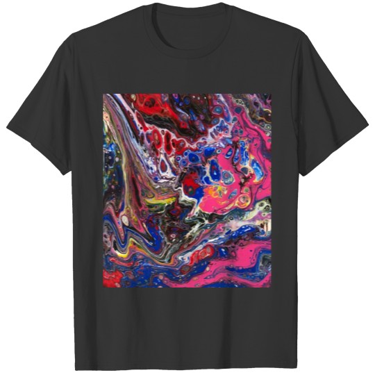 Colorful, abstract, fluid art, phone case T-shirt