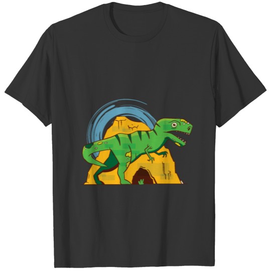 Tyrannosaurus Rex Cartoon Primeval Times T Shirts