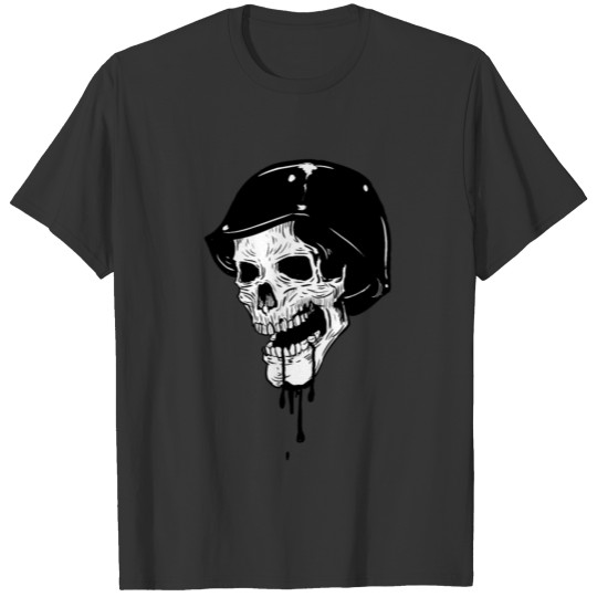 Military Warrior Skull With War Helems T Shirts