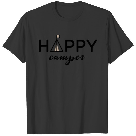 Happy Camper Camping Tents Present Gift Idea Tent T Shirts