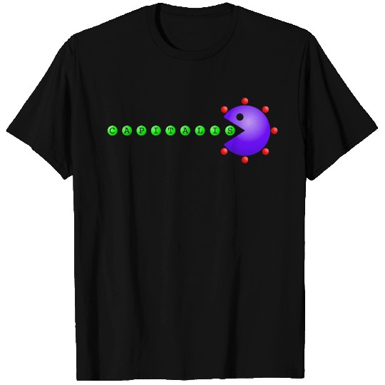 Virus eats Capitalism Eat Game Retro Computer Nerd T Shirts