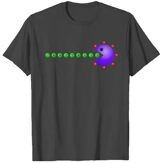 Virus eats Capitalism Eat Game Retro Computer Nerd T Shirts