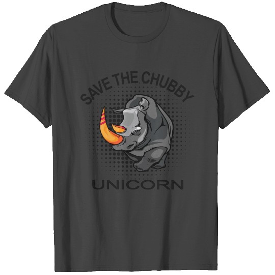 Save The Chubby Unicorn Rhinoceros T Shirts