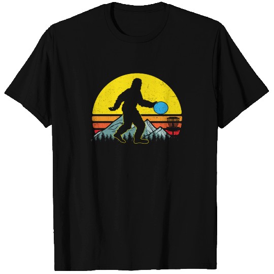Bigfoot 70s 80s Inspired Sasquatch Lover Disc Golf T Shirts