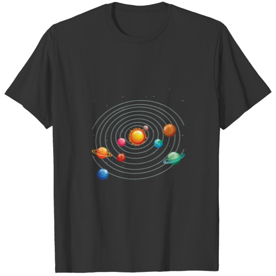 Solar System I Love My Planet T Shirts