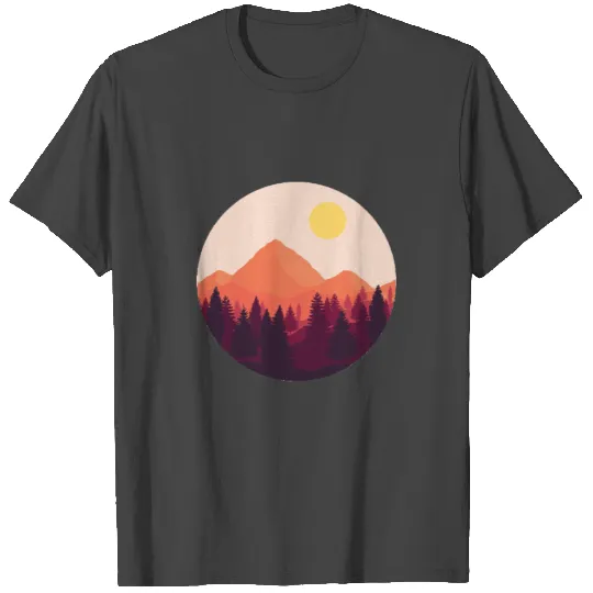 Forest Mountain Horizon T Shirts